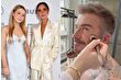 David Beckham'ın makyajını kızı Harper yaptı
