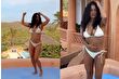 Salma Hayek'in beyaz bikinili havuz dansı
