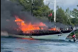Fethiye'nin Göcek açıklarında gulet teknede yangın çıktı
