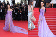 Demi Moore, Cannes'da Gucci elbisesiyle poz verdi