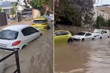 Turizm cenneti Bodrum'da yollar göle döndü, otomobiller su içinde kaldı