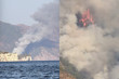 Marmaris’te karadan ulaşımın olmadığı bölgede başlayan orman yangınına 16 helikopter ve 7 söndürme uçağı müdahale ediyor