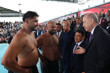 Cumhurbaşkanı Erdoğan, Yağlı Güreş Cumhurbaşkanlığı Kupası'nın final müsabakasını izledi