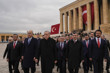 Cumhurbaşkanı Erdoğan başkanlığındaki devlet erkanı Anıtkabir'de