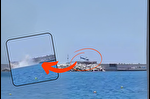 Mikonos’a gitmek isteyen 4 ABD’li turisti alan helikopter kalkışta sorun yaşayınca marinadaki teknelerin arasına düştü