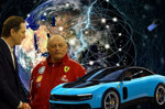 Elektrikli Ferrari patronu çarptı