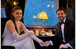 Hande Erçel ve Hakan Sabancı rüya tren seyahatinde