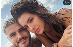 Icardi Miami sahillerinde aşk mesaisinde