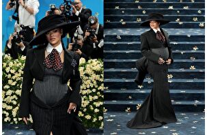 Met Gala'nın sürprizi: Rihanna, üçüncü çocuğuna hamile olduğunu duyurdu