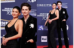 Kylie Jenner ve Timothée Chalamet Roma'da kırmızı halıda ilk kez boy gösterdi