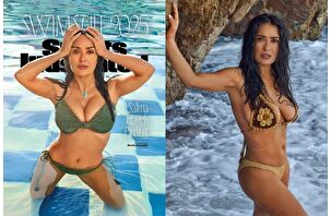 58 yaşındaki Salma Hayek, bir dergi kapağı için bikiniyle poz verdi
