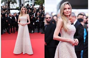 Angelina Jolie, Cannes Film Festivali'nde göz kamaştırdı