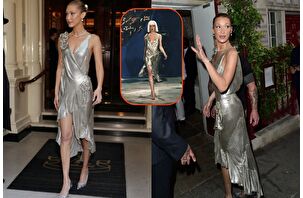 Bella Hadid, Londra'da vintage John Galliano FW 1997 tasarımıyla boy gösterdi