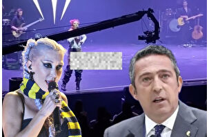 Hande Yener konseri sırasında Ali Koç istifa diye bağıran hayranlarını ti’ye alarak susturdu