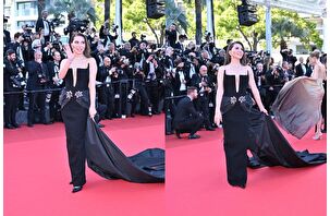 Ebru Yaşar, 78. Cannes Film Festivali’nde kırmızı halıda yürüdü