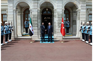 Erdoğan ile Şara, Dolmabahçe'de buluştu