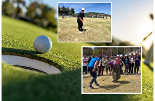 Denizli'de huzurevi golfçüleri rüzgarı