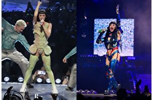 Katy Perry'nin Sidney'deki konserinde bir hayranı sahneye atladı