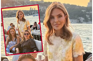 Feryal Gülman düğün konuklarını geliniyle karşıladı
