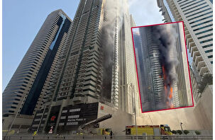 Dubai'de büyük gökdelen yangını