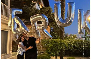 Esra Bilgiç’ten Faruk Sabancı’ya balonlu sürpriz