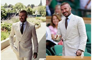 David Beckham, Wimbledon'da Kraliyet Locası'nda görüldü