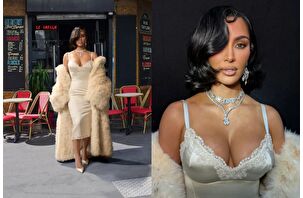 Kim Kardashian, Balenciaga podyumunda 250 karattan fazla elmas taktı
