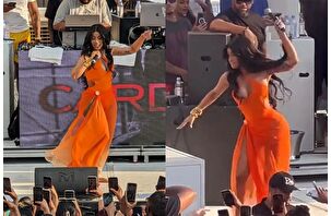 Cardi B, sahnede üzerine içecek atan kadına mikrofon fırlattı ve darp suçundan dava edildi