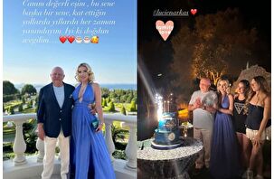 Merve Arkas'tan eşi Lucien Arkas'ın 80'nci doğum gününe özel kutlama