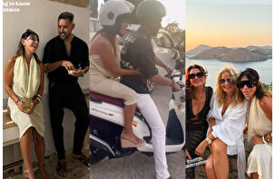 Suzan Sabancı'nın Patmos'ta motosiklet keyfi