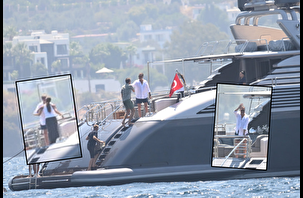 Serdar Bilgili dostlarını yatında ağırladı