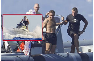 Macron Jetski'ye bindi maharetlerini sergiledi