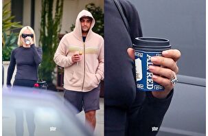 Lady Gaga, erkek arkadaşı Michael Polansky ile Malibu'da gezerken nişan yüzüğünü sergiledi