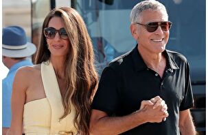 George Clooney ve eşi Amal, Venedik Film Festivali için İtalya'da