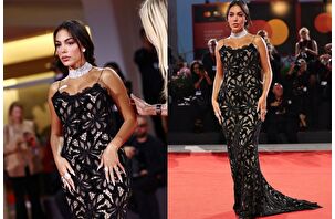 Cristiano Ronaldo'nun nişanlısı Georgina Rodríguez, Venedik Film Festivali'nde nişan yüzüğünü sergiledi