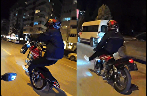 Sosyal medyada motosikletli maganda avı