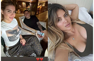 Wanda Nara'dan yeni sevgilisi gizemli M'yle ilk kare