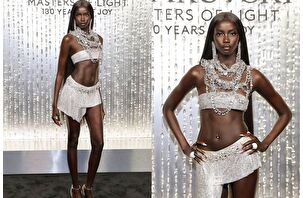 Model Anok Yai kristal taşlar içinde ışıltı saçtı