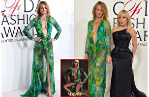 Amber Valletta, Donatella Versace’nin en ikonik tasarımlarından birini canlandırdı