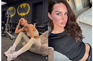 Yasemin Ergene'den spor sonrası kaslı poz