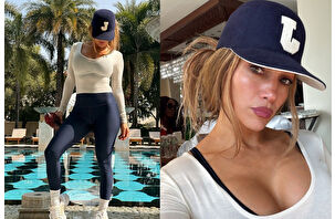 Jennifer Lopez'in sabah sporu ışıltısı