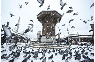 Saraybosna, kar yağışıyla beyaza büründü