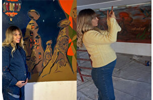 Doğuma 1 ay kala şantiyede çalışmaya devam