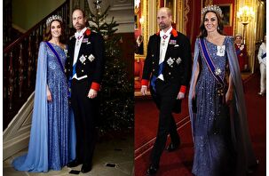 Kate Middleton, eyalet ziyafetinde Kraliçe Victoria'nın tacını ilk kez taktı