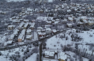 Isparta'da kar manzaraları görüntülendi