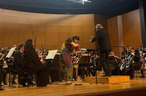 Keman sanatçısı Veriko Tchumburidze, BBDSO'da konser verdi