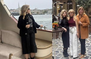 Neslihan Sabancı yalısından davete tekneyle gitti