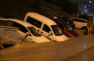 Ankara'da korkutan sel görüntüleri