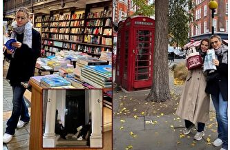 Pınar Sabancı Londra'da kitapçı gezintisinde