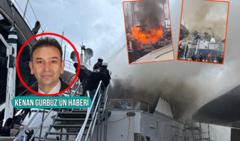 Sadri Şener'in yatı alev alev yandı